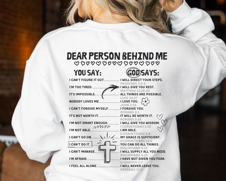Dear Person Behind Me Retro Sweatshirt