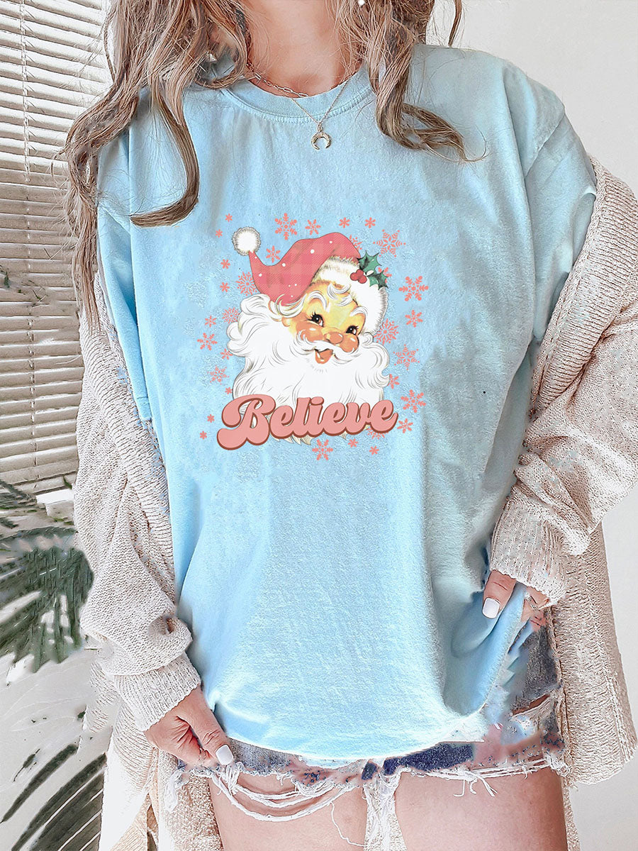 Pink Retro Christmas T-shirt