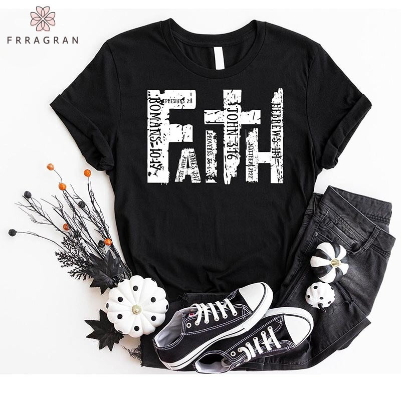 Retro Faith Cross Graphic T-shirt