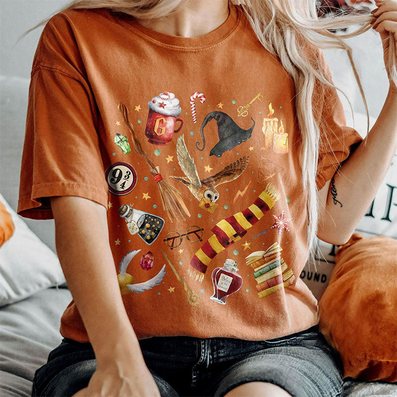 HP Inspired Wizard School Christmas T-shirt