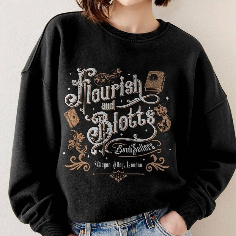 Wizard Flourish Blotts Vintage Sweatshirt