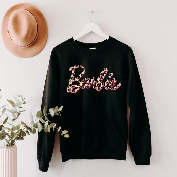 leopard Print Barbie Sweatshirt