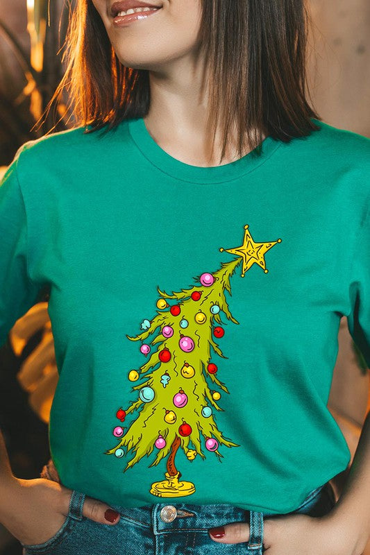 Trendy Christmas Tree T-shirt