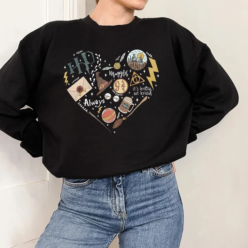 HP Witch Heart Shirt, Wizard Shirt