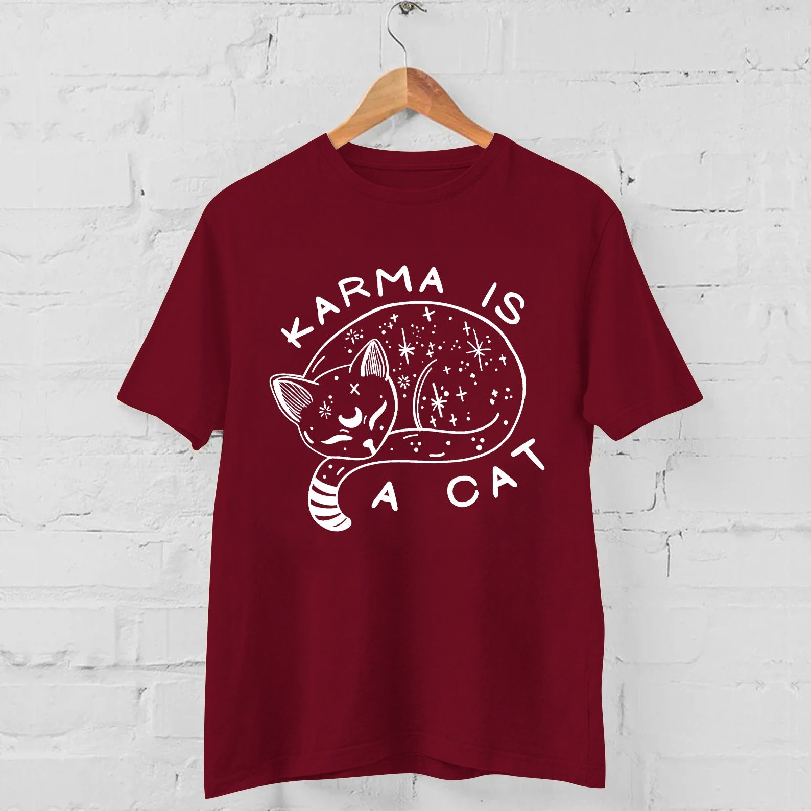Karma Is A Cat Casual T-shirt