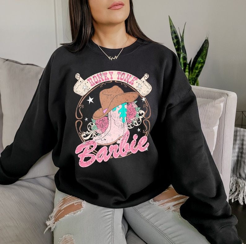 Honky Tonky Barbie Cowgirl Sweatshirt