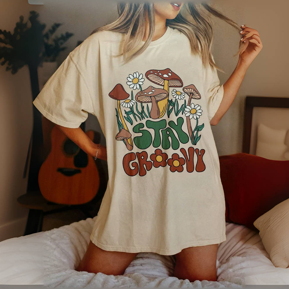 Stay Groovy Hippie Floral T-shirt