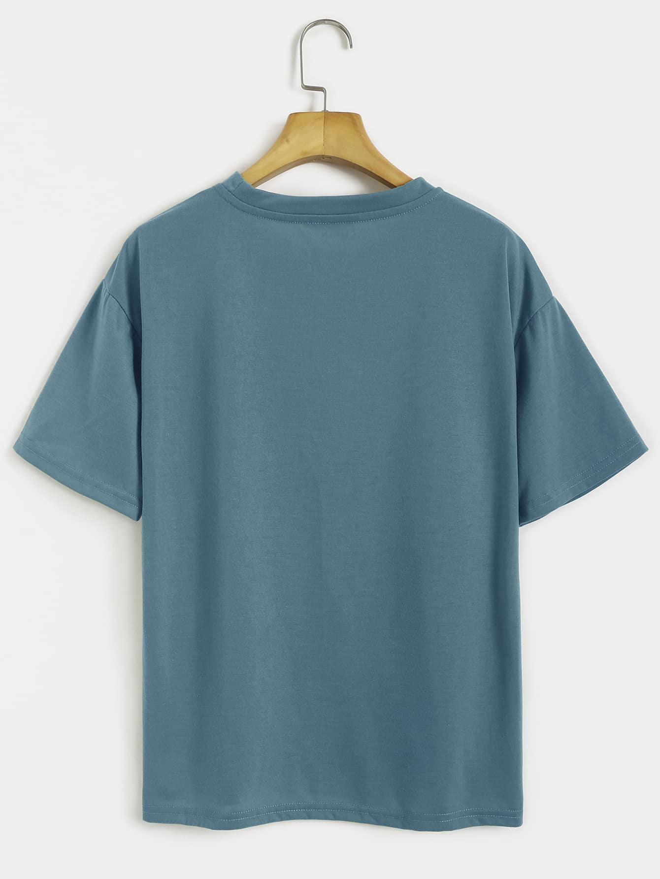 Waves And Slogan Graphic Casual T-shirt