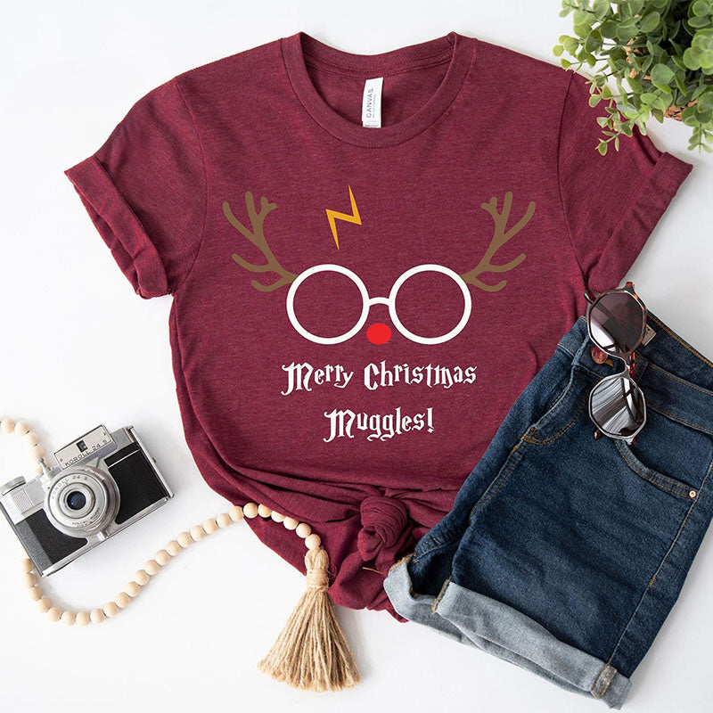 Merry Christmas Muggles Funny Magic T-shirt