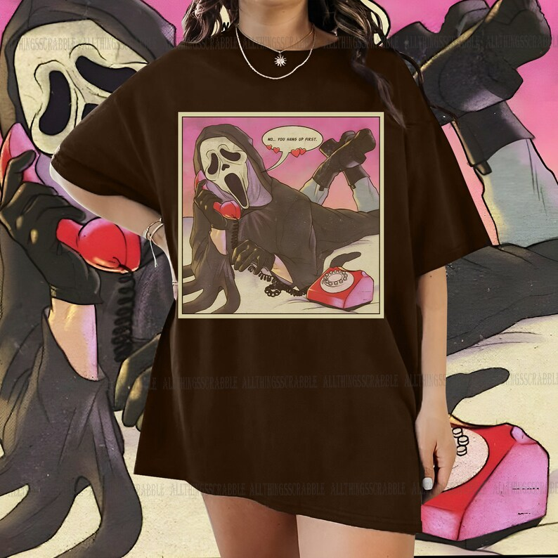 Scream Ghostface No You Hang Up First Crewneck Shirt