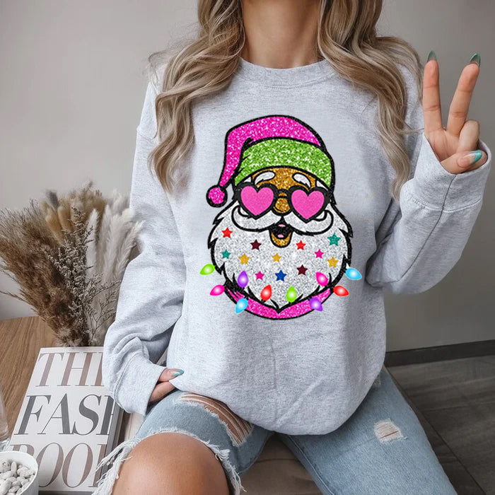 Santa with Sunglasses Christmas Sweatshirt