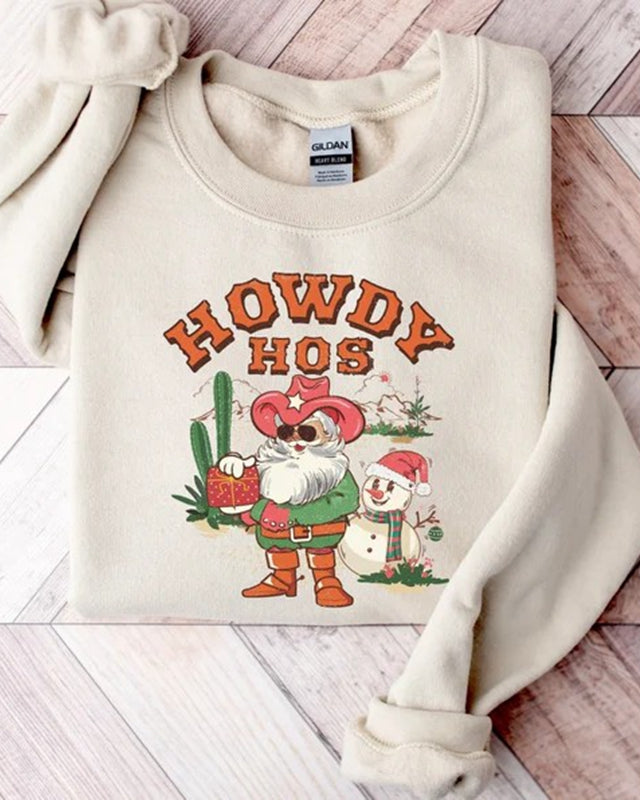Howdy Hos Cowboy Santa Christmas Sweatshirt